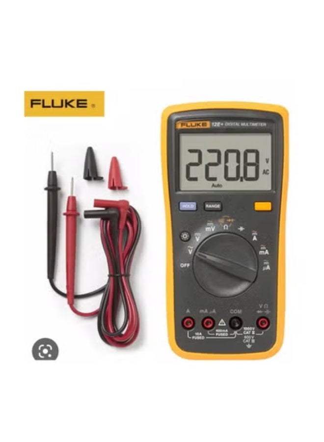 FLUKE F15B+ 4000 Counts Multimeter Portable Digital Multimeter Handheld Voltmeter Ammeter Voltage Meter Universal Meter Measuring AC/DC Voltage Resistance Capacitance Diode Continuity